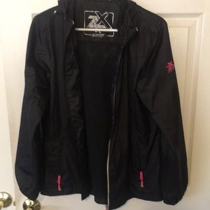 ZeroXPosur- black nylon windbreaker size M